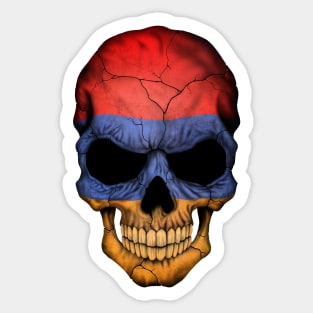 Armenian Flag Skull Sticker